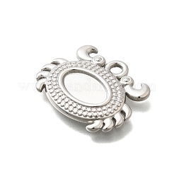 Cabochon-Fassungen für Anhänger aus Edelstahl 304 STAS-E545-04C-P