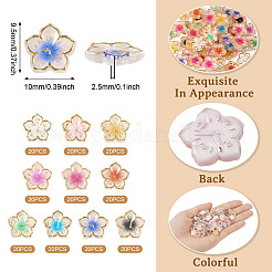 Pandahall 200 Stück 10 Farben plattierte Acryl-Cabochons OACR-TA0001-17