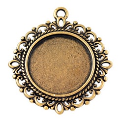 Zink Legierung Anhänger Fassungen für Cabochon & Strass X-PALLOY-A15290-AG-LF