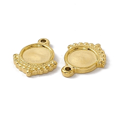 PVD-Vakuumbeschichtung 304 Edelstahl Anhänger Cabochon Fassungen STAS-E169-10G