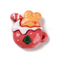 Undurchsichtige Harz-Cabochons des Weihnachtsthemas RESI-F053-B04