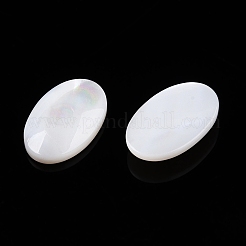 Natürliche weiße Muschel cabochons SSHEL-T017-06