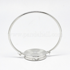 Messing Diffusor Medaillon Armreifen BJEW-Q691-07