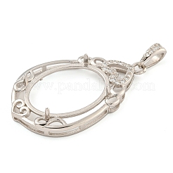 925 Sterling Silber Anhänger Fassungen STER-B005-24P