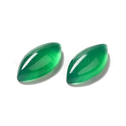 Gefärbte und erhitzte natürliche grüne Onyx-Achat-Cabochons G-G975-02