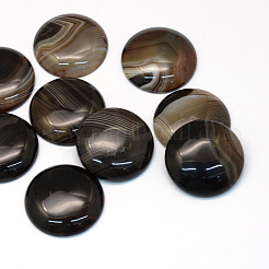 Gefärbte natürliche gestreifte Achat-Cabochons G-R348-30mm-01