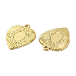 Ionenplattierung (IP) 304 Edelstahl Anhänger Cabochon-Einstellungen STAS-L020-019G