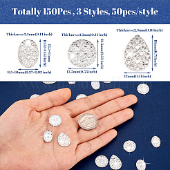 150 Stück 3 Stile Druzy Harz Cabochons RESI-CW0001-16