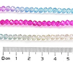 Transparent bemalte Glasperlenstränge X1-DGLA-A034-T3mm-A14