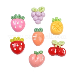Cabochons aus opakem Harz mit Obstmotiv CRES-C016-01