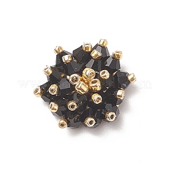 2 Stück 2-farbige Glasperlen-Cabochons FIND-JF00107