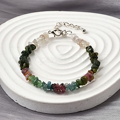 Armbänder aus natürlichen Turmalin-Chip-Perlen für Frauen BJEW-M110-02