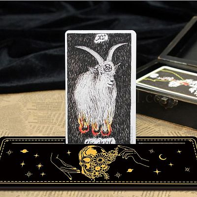 Shop GORGECRAFT 10 X 3 Inch Wooden Tarot Card Stand Black Rectangle