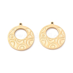 PVD-Vakuumbeschichtung 304 Edelstahl Anhänger Cabochon Fassungen für Emaille STAS-P295-17G