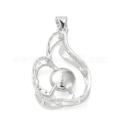 Anhänger-Cabochonfassungen aus platiniertem Messing KK-Q776-01P-06