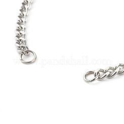 Anlaufgeschützte 304 Edelstahl-Armbandherstellung mit gedrehten Ketten AJEW-JB01064