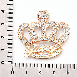 Legierung Strass-Cabochons PALLOY-WH0008-04