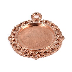 Zink Legierung Anhänger Fassungen für Cabochon & Strass KHDZ-PALLOY-A15290-RG