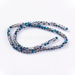 Rondell-Perlenstränge aus galvanisiertem Glas EGLA-D020-3x2mm-22