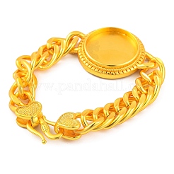 Messing Cuban Link Chain Armbänder Zubehörse KK-G502-05G