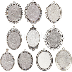 10 stücke 10 arten tibetischen stil legierung anhänger cabochon einstellungen FIND-SP0002-50