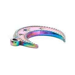 PVD-Vakuumbeschichtung 304 Edelstahl Anhänger Strass Cabochons STAS-P288-17M
