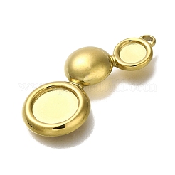 Ionenplattierung (IP) 304 Edelstahl-Cabochon-Einstellungen für Emaille STAS-U031-04G