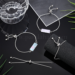 DIY Blanko-Set für rechteckige Kuppelgliederarmbänder DIY-UN0005-31