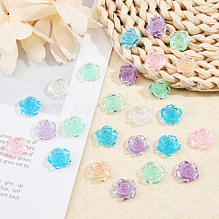 180 Stück 6 Farben transparente Harz Cabochons CRES-CA0001-21