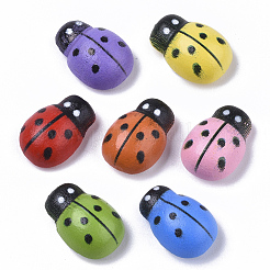 Cabochons aus Ahornholz sprühlackiert WOOD-E018-11A-M