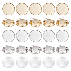 DIY-Set zur Herstellung einer leeren Kuppelbrosche DIY-UN0004-40