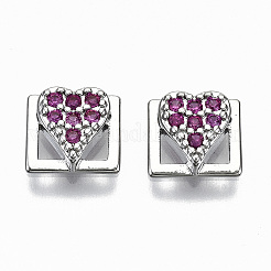 Messing Mikro ebnen Zirkonia cabochons KK-S061-49P-D-NR