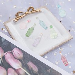 70 Stück 12 Stile Dummy-Flasche transparent Harz Cabochon RESI-OC0001-48