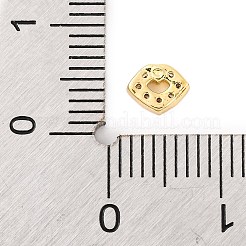 Gestell aus Messing mit Mikropflaster und klaren Zirkonia-Cabochons KK-F874-02G-01