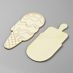8 Stück 8 Stile unlackierte Holz-Cabochons WOOD-CJC0011-03