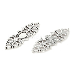 Tibetischer Stil Legierung Fassungen mit Verbinder für Cabochon FIND-B050-13AS