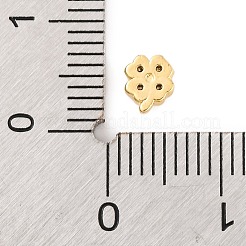 Gestell aus Messing mit Mikropflaster und klaren Zirkonia-Cabochons KK-F874-02G-08