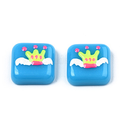 Undurchsichtige Harz-Email-Cabochons CRES-N031-032