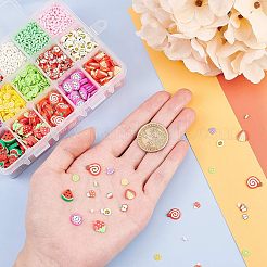 Handgemachte Cabochons aus Fimo & Perlen bestreuen CLAY-NB0001-28