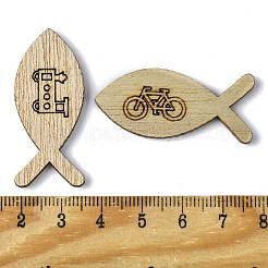 100 Stück Holzcabochons WOOD-G020-07