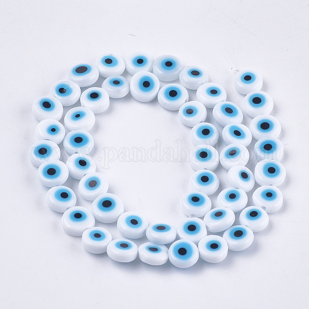 Wholesale Handmade Evil Eye Lampwork Beads Strands Pandahall