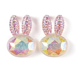 Transparente Epoxidharz-Hasenkopf-Decoden-Cabochons CRES-M034-05B
