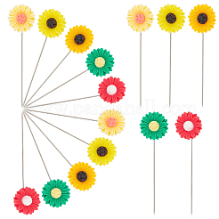 50 Stück 5 Farben Sonnenblumen-Eisenkopfnadeln DIY-AB00039