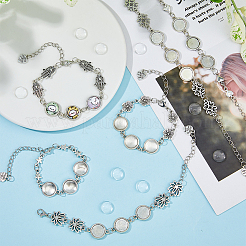 DIY Blanko Domen Cameo Foto Link Armband Bausatz DIY-FH0005-93