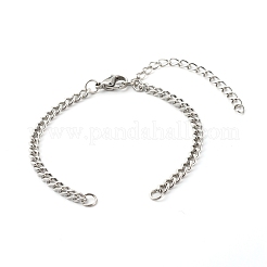 Anlaufgeschützte 304 Edelstahl-Armbandherstellung mit gedrehten Ketten AJEW-JB01064