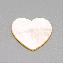Natürliche weiße Muschel Perlmutt Muschel Cabochons SSHEL-R041-53