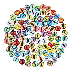 Cabochons aus Glas mit flachem Rücken GGLA-PH0007-93B