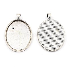 Aluminium-Anhänger Fassungen für Cabochons PALLOY-2422-AS-LF