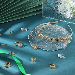 32 Stück 8 Stile Messing Cabochon-Einstellungen KK-PH0010-25