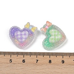 Undurchsichtige Harzherz-Cabochons RESI-R465-02